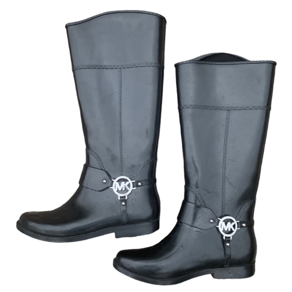 Michael Kors Black Fulton Rain boots size 8